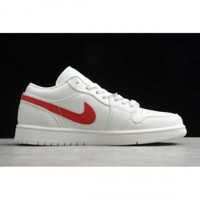 Nike Air Jordan 1 Low Beyaz / Kırmızı Basketbol Ayakkabısı Türkiye - HE7WPC9B